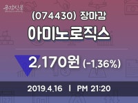 (16일주가마감정보) 아미노로직스 주가 2170원으로 장 마감