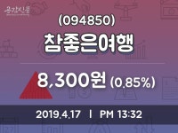 참좋은여행주가 4월 17일 현재 8300원