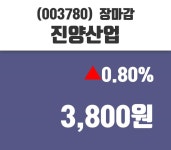 (19일마감주가정보)진양산업 3800원 마감