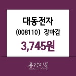(19일마감증시) 대동전자 주가 3745원으로 장 마감