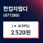 한컴지엠디 주가및 증권시세  외 매매동향... 23일  현재 2520원