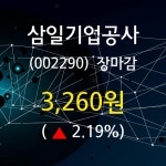 (23일마감주가정보) 삼일기업공사 주가 3260원으로 장 마감