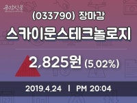 (24일마감정보)스카이문스테크놀로지 2825원 마감