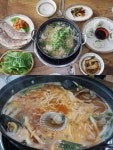 특색있는 시원한 국물의 해물칼국수 제공, 안면도 맛집 전통딴뚝칼국수