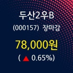 (7일주가마감정보) 두산2우B 주가 78000원으로 장 마감