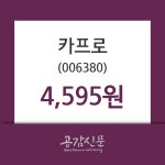 카프로 주가증권투자정보 8일  현재 4595원