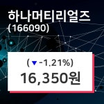 5월 8일   하나머티리얼즈 종목 그래프