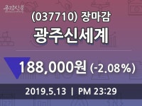 (13일주가마감정보) 광주신세계 주가 188000원으로 장 마감