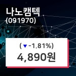 나노캠텍주가 5월 17일 현재 4890원