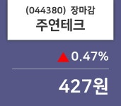 (17일마감정보) 주연테크 주가 427원으로 장 마감