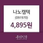 나노캠텍 주가증권그래프  및 주체별 매매동향 23일  현재 4895원