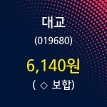 대교주가 5월 28일 현재 6140원