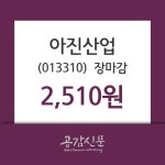 (29일마감주가정보) 아진산업 주가 2510원으로 장 마감