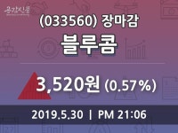 (30일마감증시) 블루콤 주가 3520원으로 장 마감