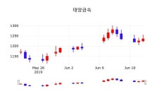태양금속 주가증권투자정보 및 주식시황 21일  현재 1245원