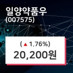 일양약품우 주가정보 및 주식시황 25일  현재 20200원