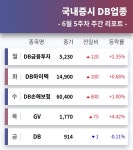 코스피 상장사 DB그룹사 주도주 DB금융투자, DB하이텍, DB손해보험, GV, DB... 6월 5주차 증시 브리핑