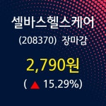 (2일상장기업 장마감정보)셀바스헬스케어 2790원 마감