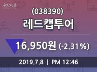 레드캡투어 주가및 증권시세  및 종목동정과 증시정보 8일  현재 16950원
