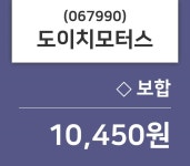 도이치모터스주가 7월 10일 현재 10450원