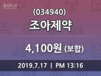7월 17일   조아제약 증권그래프  및 주식시황