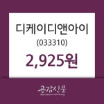 디케이디앤아이주가 7월 19일 현재 2925원