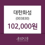 대한화섬주가 7월 22일 현재 102000원