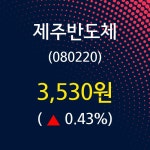 7월 22일   제주반도체 정보 및 종목동정과 증시정보