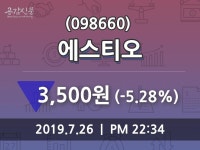 에스티오 주가정보 26일  현재 3500원