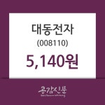 대동전자 주가종목 그래프  외 증시동향.... 29일  현재 5140원