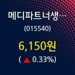 메디파트너생명공학주가 7월 31일 현재 6150원