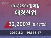 (2일마감정보) 애경산업 주가 32200원으로 장 마감