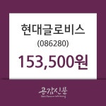 현대글로비스주가 8월 13일 오늘 가격 153500원, 종목 그래프..