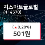 지스마트글로벌 주가(114570)및 증권시세  및 종목관련 동향정보 27일 오늘 가격 501원 형성