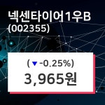 넥센타이어1우B주가 8월 29일 현재 3965원, 오늘시세 및 주식시황