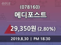 (30일장마감매매동향)메디포스트 29350원 마감