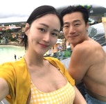 모델 이혜정, 남편 이희준과 임신 태교 호캉스 인증샷! 첫 만남서 뽀뽀, 연락처는 교환 안했다?