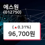 에스원주가 10월 8일 오늘 가격 96700원, 오늘시세 및 주식시황..