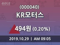 KR모터스 주가종목 그래프 29일 오늘 가격 494원 거래