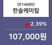 12월 20일 한솔케미칼종목정보 2.39% 변동
