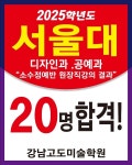 강남고도미술학원, 2025 서울대 디자인·공예과 20명 합격자 배출