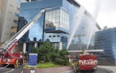 서귀포소방서, 종합병원서 합동소방훈련 실시