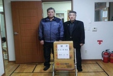 삼도1동 통장, 용천마을 경로당에 국수전달