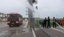 영어교육도시119센터, KIS 자위소방대 합동 소방훈련