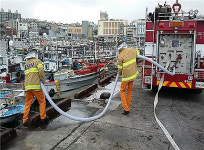 항만119센터, 항포구 선박화재 대비 소방훈련 실시