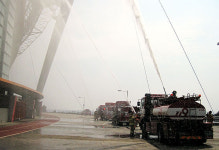 서귀포소방서, 월드컵경기장 합동 소방훈련