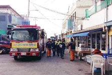 대정119센터, 대정 매일시장 소방차 길터주기 캠페인