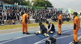 안덕119센터, 인덕중학교서 화재 대피훈련 실시