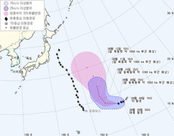 [내일 날씨] 폭염특보.열대야 '헉, 헉'...제6호 태풍 이동경로는?