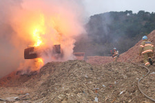 제주북부환경관리센터 굴착기 화재...3760만원 피해